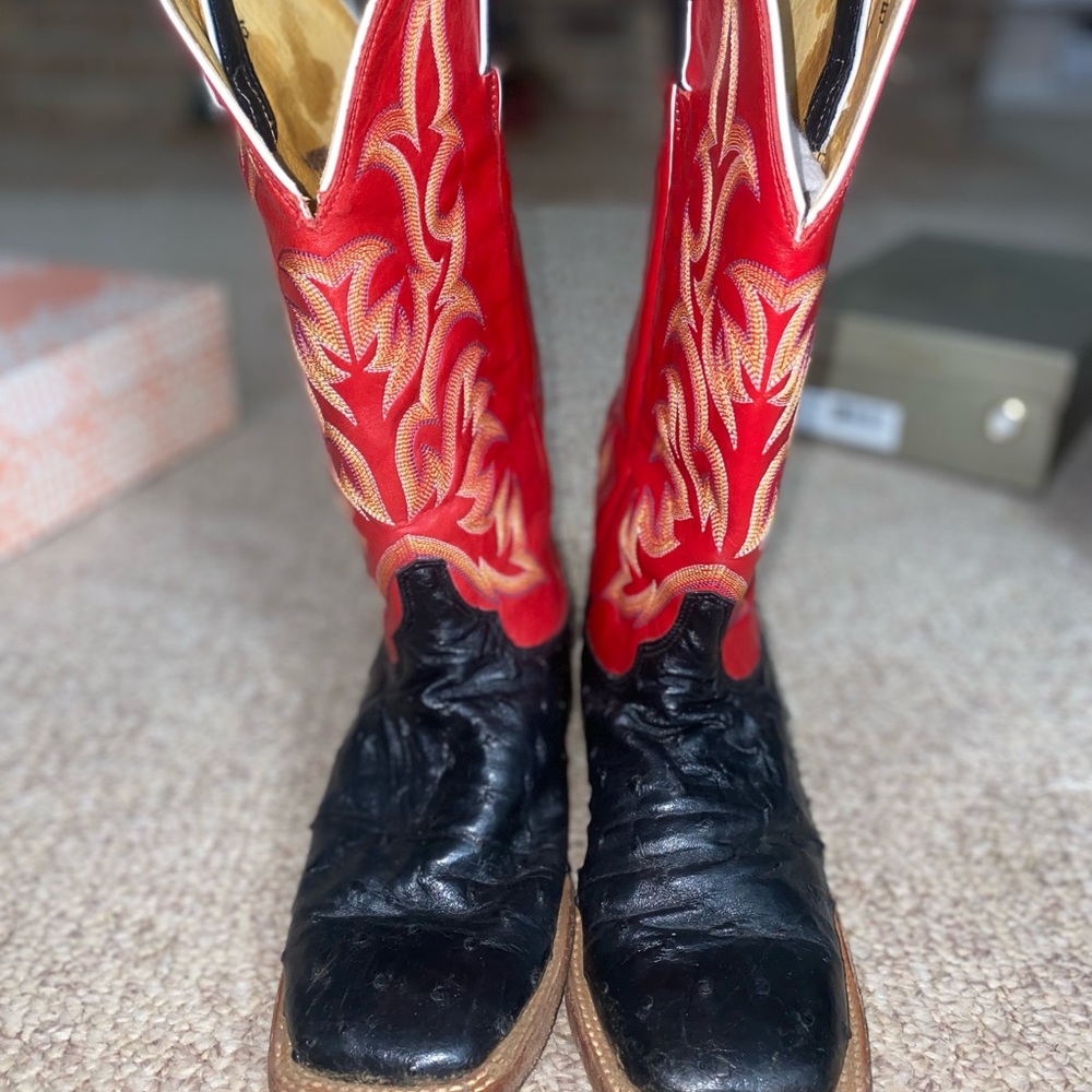Justin Nacona ostrich cowboy boots